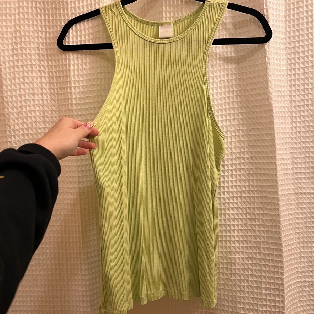 Lime Green Bright Green H&M Women Tank Top | Size Large